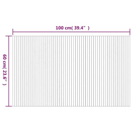 Vloerkleed rechthoekig 60x100 cm bamboe bruin 8