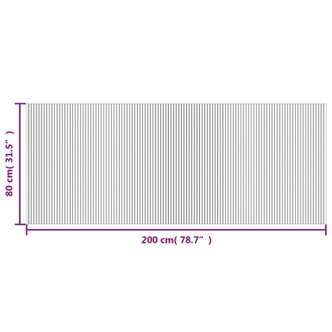 Vloerkleed rechthoekig 80x200 cm bamboe bruin 8