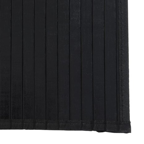 Vloerkleed rechthoekig 60x200 cm bamboe zwart 6