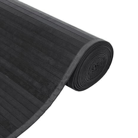 Vloerkleed rechthoekig 60x200 cm bamboe grijs 4