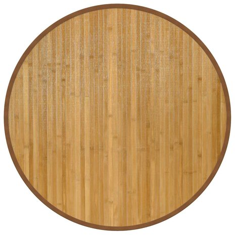 Vloerkleed rond 80 cm bamboe naturel 2