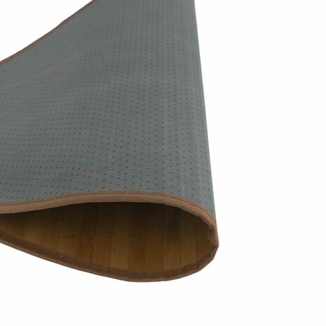 Vloerkleed rond 80 cm bamboe bruin 5