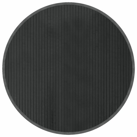 Vloerkleed rond 80 cm bamboe grijs 2