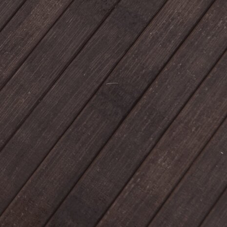 Vloerkleed rond 80 cm bamboe donkerbruin 7