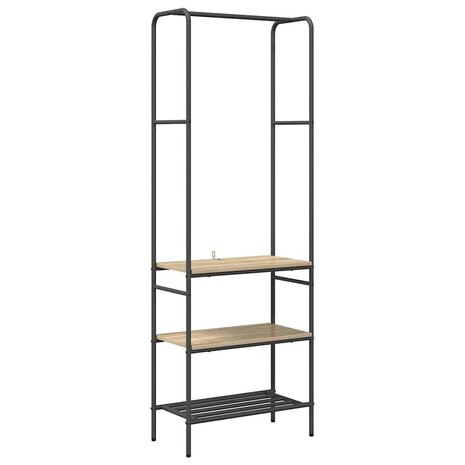 Kledingrek met plank Sonoma Eiken 60 x 30 x 171 cm Bewerkt hout 2