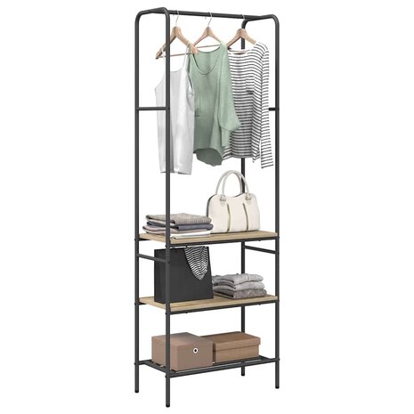 Kledingrek met plank Sonoma Eiken 60 x 30 x 171 cm Bewerkt hout 3