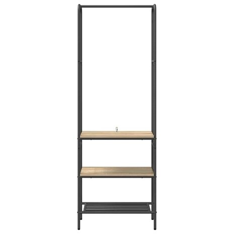 Kledingrek met plank Sonoma Eiken 60 x 30 x 171 cm Bewerkt hout 5