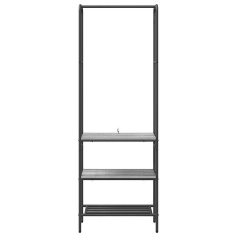 Kledingrek met plank Grijs sonoma 60 x 30 x 171 cm Bewerkt hout 5