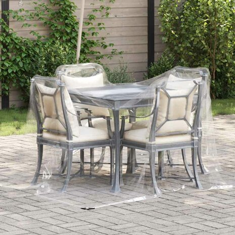 Doorzichtig afdekzeil met ogen 2x2 m PVC 1