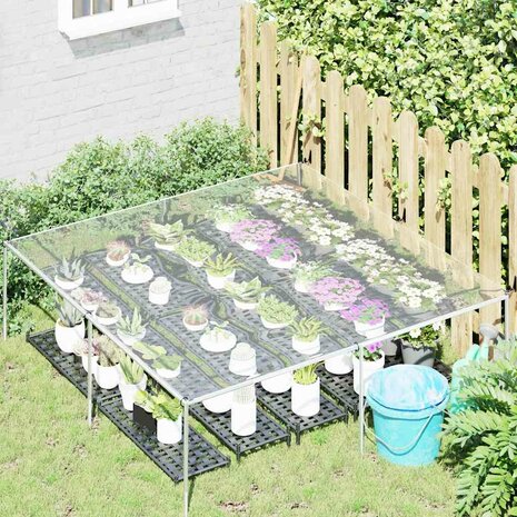 Doorzichtig afdekzeil met ogen 2x2 m PVC 3