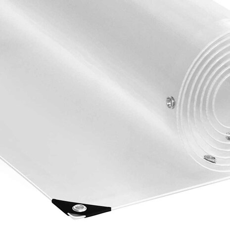 Doorzichtig afdekzeil met ogen 2x2 m PVC 4