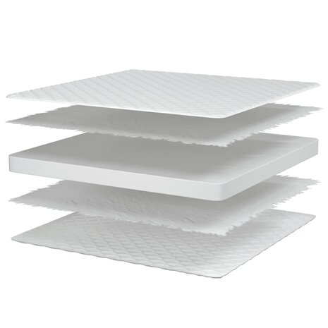 Traagschuimmatras 100x200x17 cm Zacht wit 7