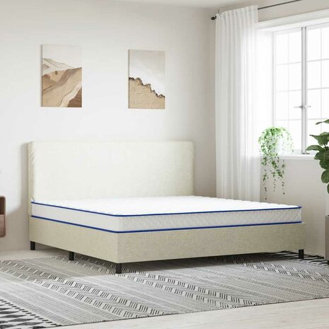 Traagschuimmatras 200x200x17 cm Zacht wit 1