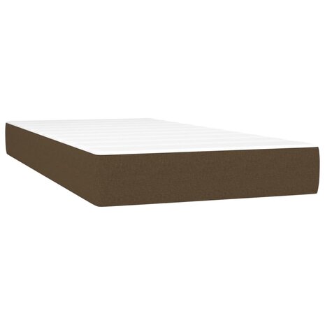 Pocketveringmatras medium 80x200x20 cm stof donkerbruin 2