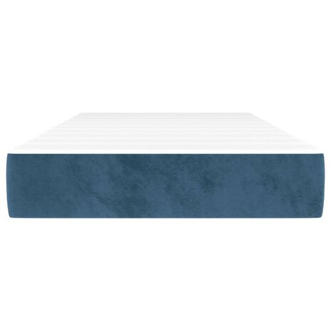 Pocketveringmatras medium 80x200x20 cm fluweel donkerblauw 3