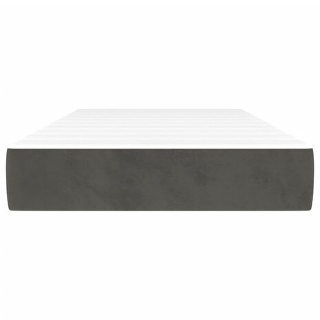 Pocketveringmatras medium 90x190x20 cm fluweel donkergrijs 3