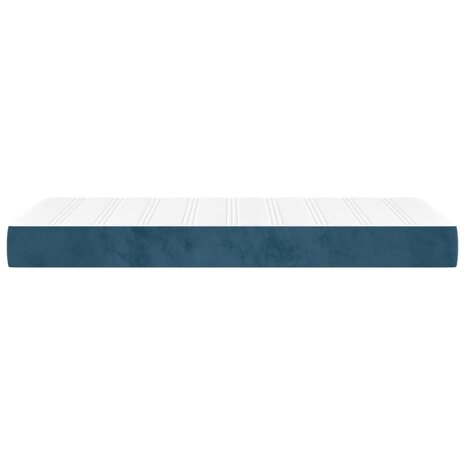 Pocketveringmatras medium 90x190x20 cm fluweel donkerblauw 4