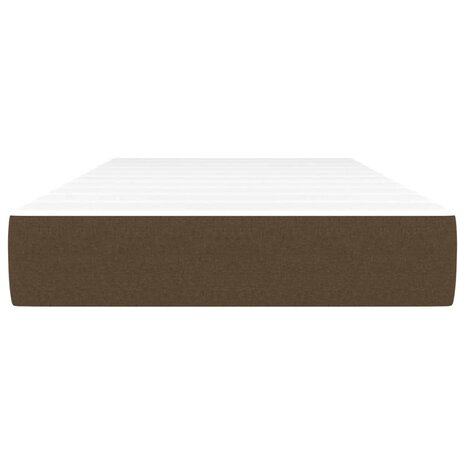 Pocketveringmatras medium 90x200x20 cm stof donkerbruin 3