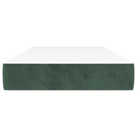 Pocketveringmatras medium 90x200x20 cm fluweel donkergroen 3