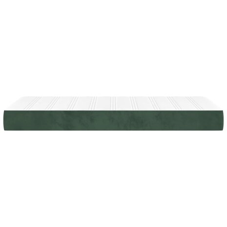 Pocketveringmatras medium 90x200x20 cm fluweel donkergroen 4