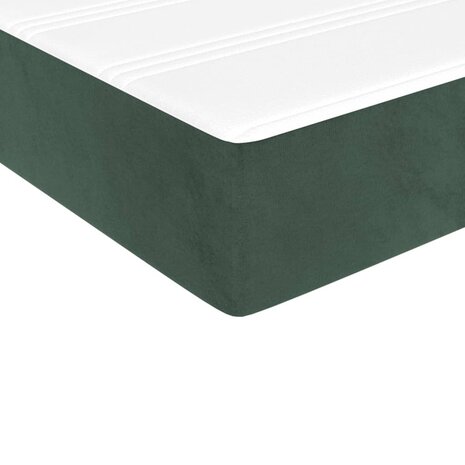 Pocketveringmatras medium 90x200x20 cm fluweel donkergroen 5