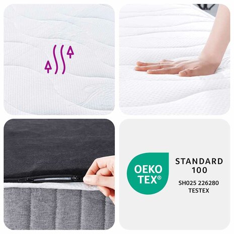 Pocketveringmatras middelhard 80x200 cm 6