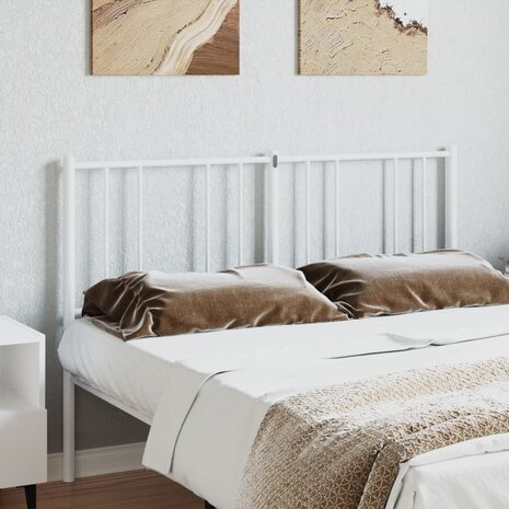 Vervangend hoofdbord metaal wit 120 cm 3