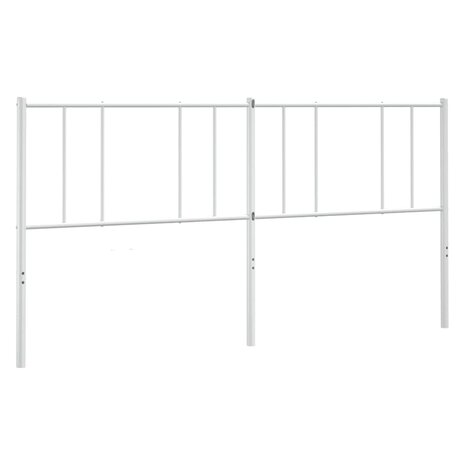 Vervangend hoofdbord 180 cm metaal wit 2