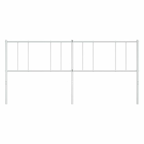 Vervangend hoofdbord 180 cm metaal wit 4