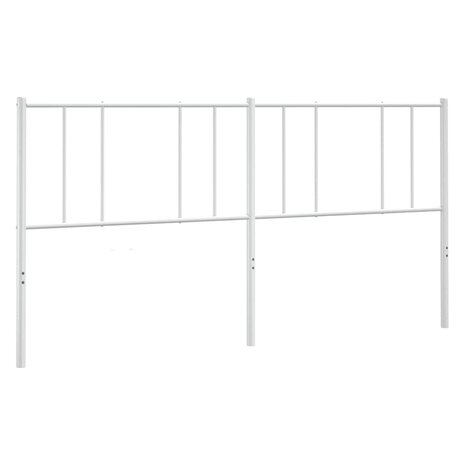 Vervangend hoofdbord 180 cm metaal wit 6