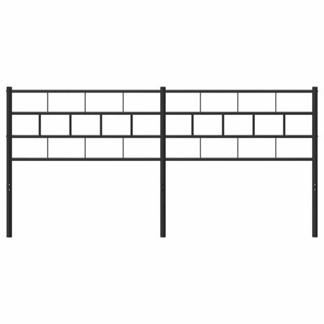 Vervangend hoofdbord 193 cm metaal zwart 4
