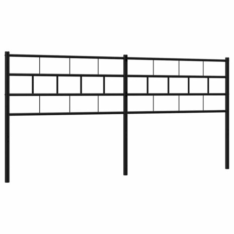 Vervangend hoofdbord 193 cm metaal zwart 6