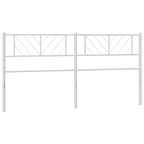 Vervangend hoofdbord 193 cm metaal wit 2