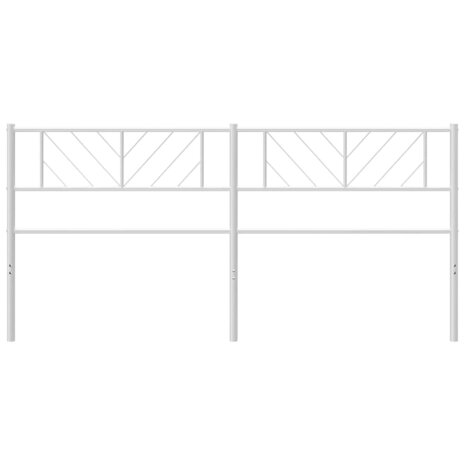 Vervangend hoofdbord 193 cm metaal wit 4