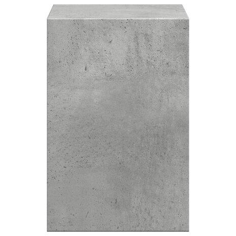 Monitorstandaard met bureau-organizer bewerkt hout betongrijs 5