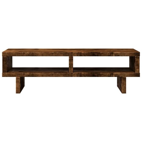 Monitorstandaard 50x27x15 cm bewerkt hout gerookt eikenkleurig 4