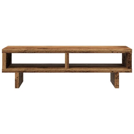 Monitorstandaard 50x27x15 cm bewerkt hout oud houtkleurig 4