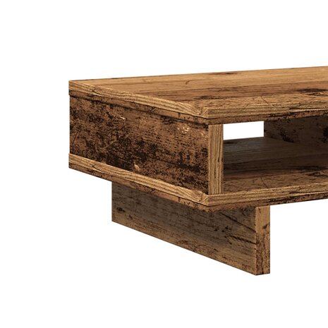 Monitorstandaard 50x27x15 cm bewerkt hout oud houtkleurig 7
