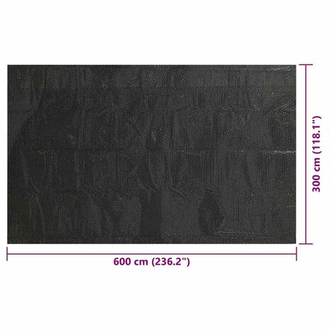 Zwembadhoes 600x300 cm PE zwart 6