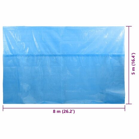 Zwembadhoes rechthoekig 800x500 cm PE blauw 6
