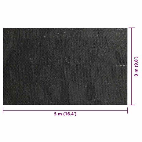 Zwembadhoes rechthoekig 500x300 cm PE zwart 6