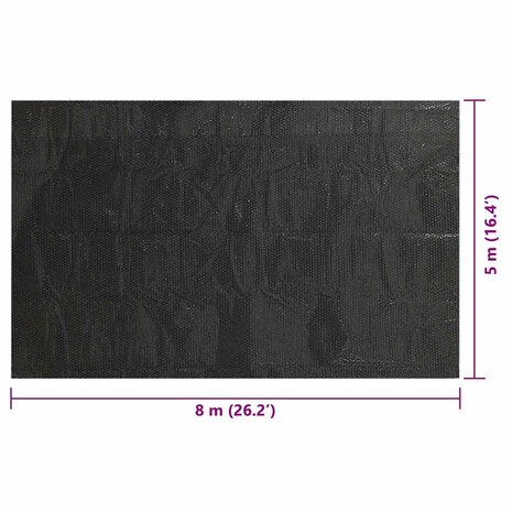 Zwembadhoes rechthoekig 800x500 cm PE zwart 6