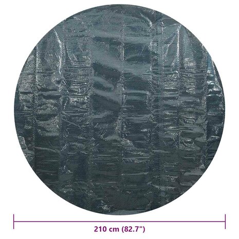 Zwembadfolie solar drijvend 210 cm PE zwart en blauw 6