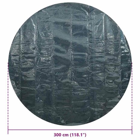 Zwembadfolie solar drijvend 300 cm PE zwart en blauw 6