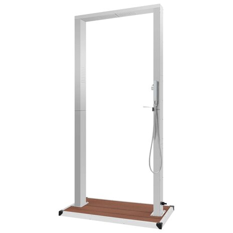 Buitendouche met bak HKC roestvrij staal 4