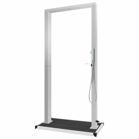 Buitendouche met bak HKC roestvrij staal 4