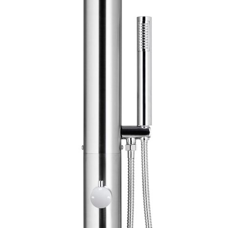 Buitendouche met grijze basis 225 cm roestvrij staal 7