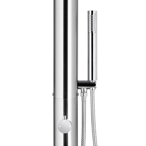 Buitendouche met bruine basis 230 cm roestvrij staal 7