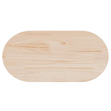 Tafelblad 60x30x2,5 cm massief grenenhout ovaal 5