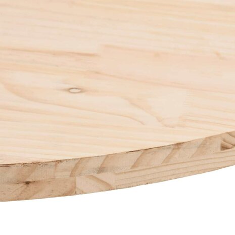 Tafelblad 60x30x2,5 cm massief grenenhout ovaal 6